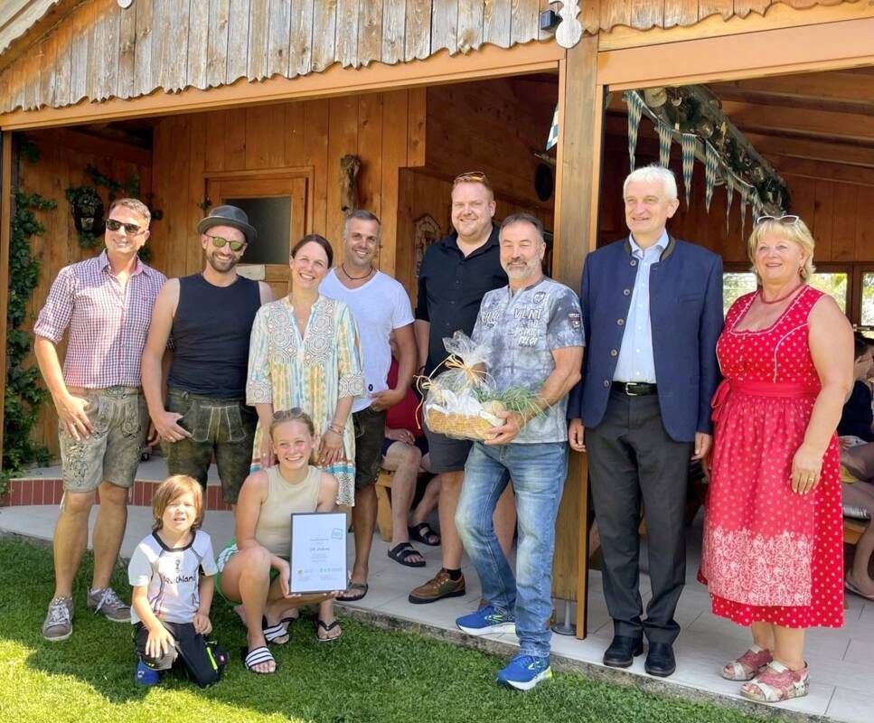 Gästeehrung auf dem Reiherhof